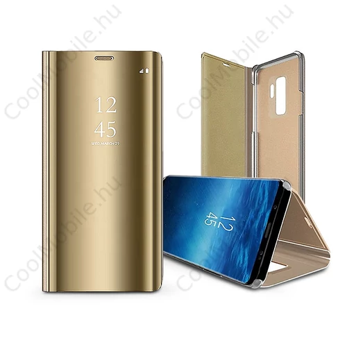 Haffner Smart Clear View Flip oldalra nyíló tok - Samsung SM-A546 Galaxy A54 5G - arany