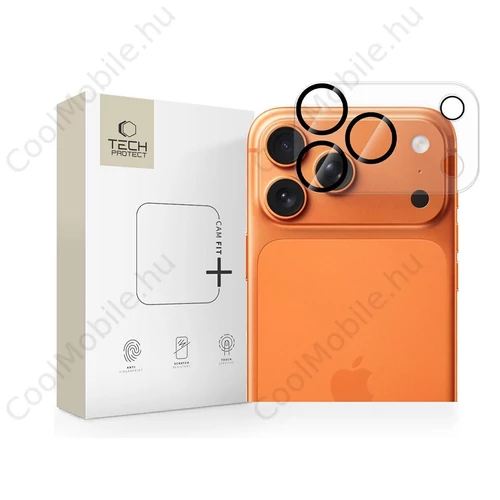Tech-Protect Cam Fit+ hátsó kameralencse védőüveg - Apple iPhone 17 Pro Max - átlátszó
