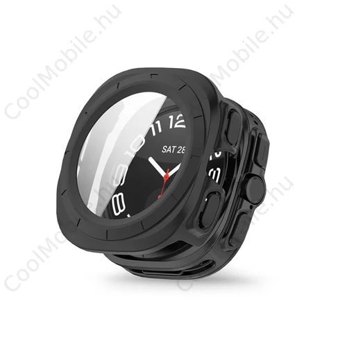 Tech-Protect DEFENSE védőtok edzett üveggel - Samsung Galaxy Watch Ultra 2024/2025 (47mm) - fekete