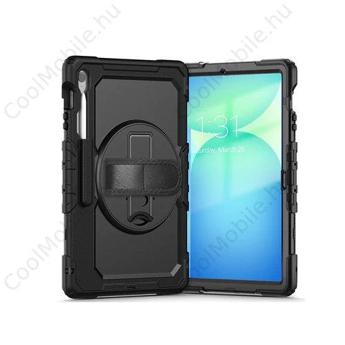 Tech-Protect Solid 360 ütésálló tok - Samsung Galaxy Tab S10 FE+ 13.1 kijelzővédővel - fekete - ECO