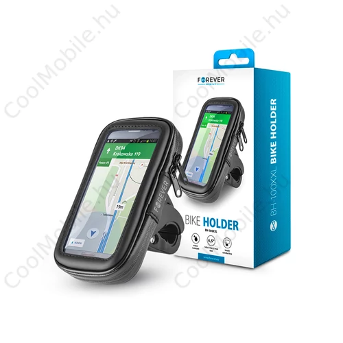 Forever BH-100XXL por- és cseppálló telefontartó kerékpárra - max. 6,5" méret - fekete