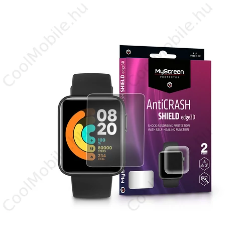 MyScreen AntiCrash Shield Edge3D - Xiaomi Mi Watch Lite ütésálló fólia - 2 db/cs