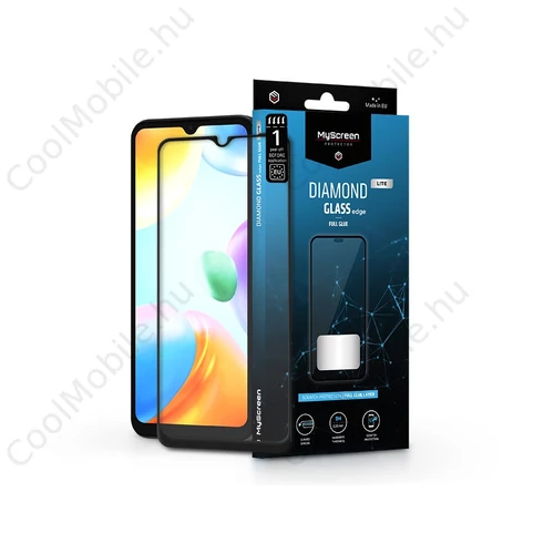 Xiaomi Redmi 10C/Redmi 10 Power edzett üveg képernyővédő fólia - MyScreen       Protector Diamond Glass Lite Edge2.5D Full Glue - fekete