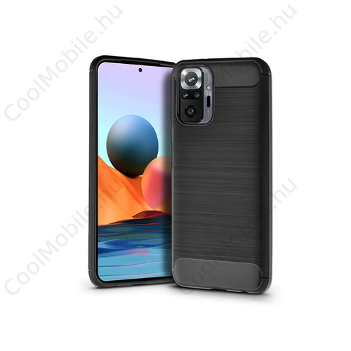 Xiaomi Redmi Note 10 Pro szilikon hátlap - Carbon - fekete