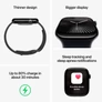 Kép 3/4 - Apple Watch Series 10 GPS 46mm fekete alumínium tok, fekete sportszíj (S/M)