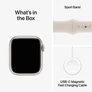 Kép 4/4 - Apple Watch Series 9 GPS 45 mm csillagfény alumíniumtok, csillagfény sportszíj - S/M