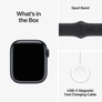 Kép 3/4 - Apple Watch Series 9 GPS 41 mm éjfekete alumíniumtok, éjfekete sportszíj - S/M