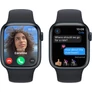 Kép 2/4 - Apple Watch Series 9 GPS 41 mm éjfekete alumíniumtok, éjfekete sportszíj - S/M