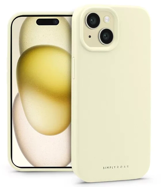 Apple iPhone 15 szilikon hátlap - Roar Cloud Skin - sárga