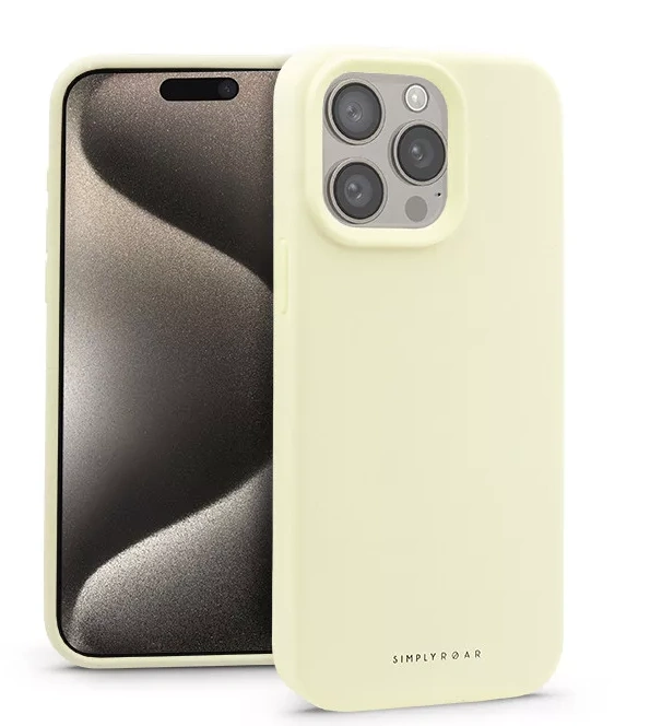 Apple iPhone 15 Pro szilikon hátlap - Roar Cloud Skin - sárga