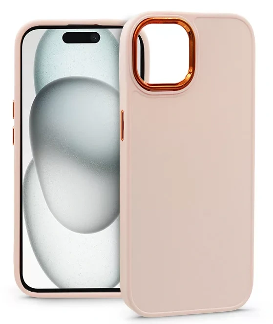 Apple iPhone 15 szilikon hátlap - Frame - pink