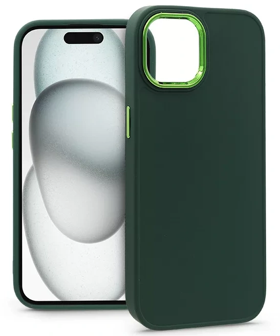 Apple iPhone 15 szilikon hátlap - Frame - zöld