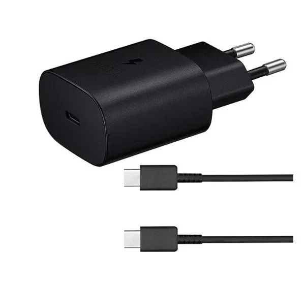 Samsung EP-TA800EBE hálózati gyorstöltő + EP-DA905BBE Type-C kábel, gyári ECO csomagolásban, fekete