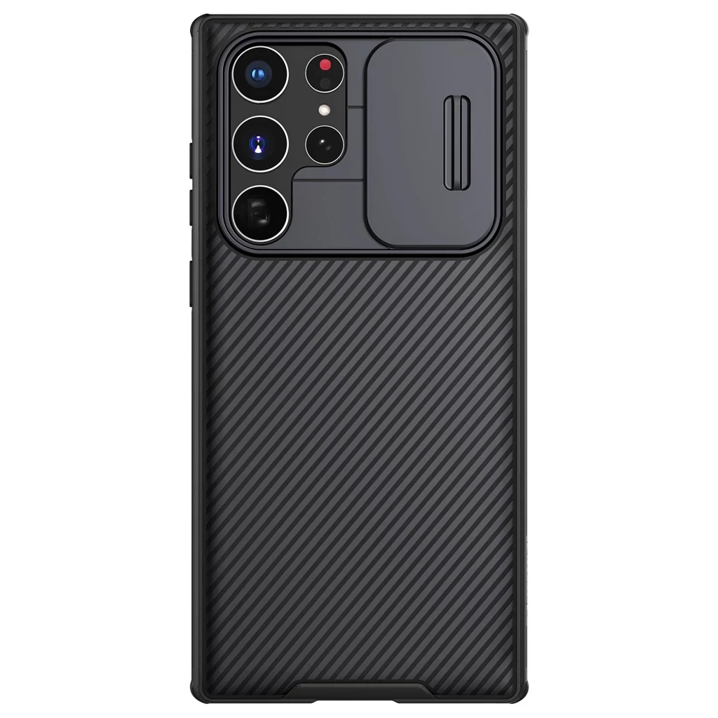 Nillkin CamShield PRO kemény tok a Samsung Galaxy S22 Ultra készülékhez fekete