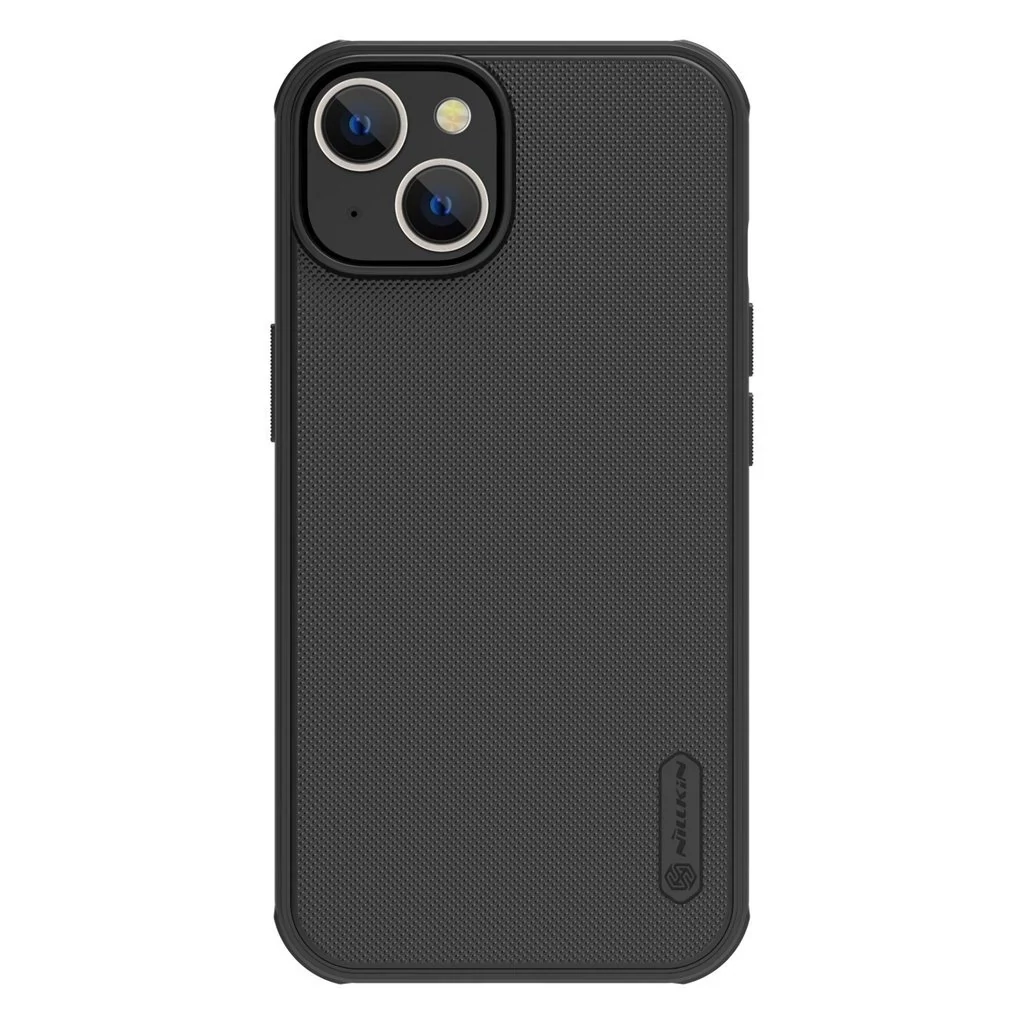 Nillkin Super Frosted PRO tok Apple iPhone 13/14 készülékhez fekete (logó kivágás nélküli)