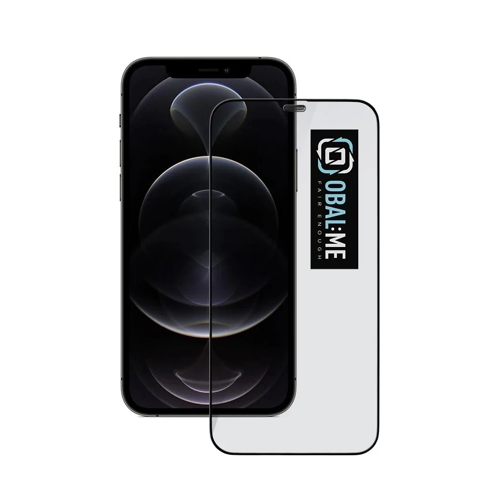 OBAL:ME 5D Glass kijelzővédő Apple iPhone 12/12 Pro készülékhez fekete