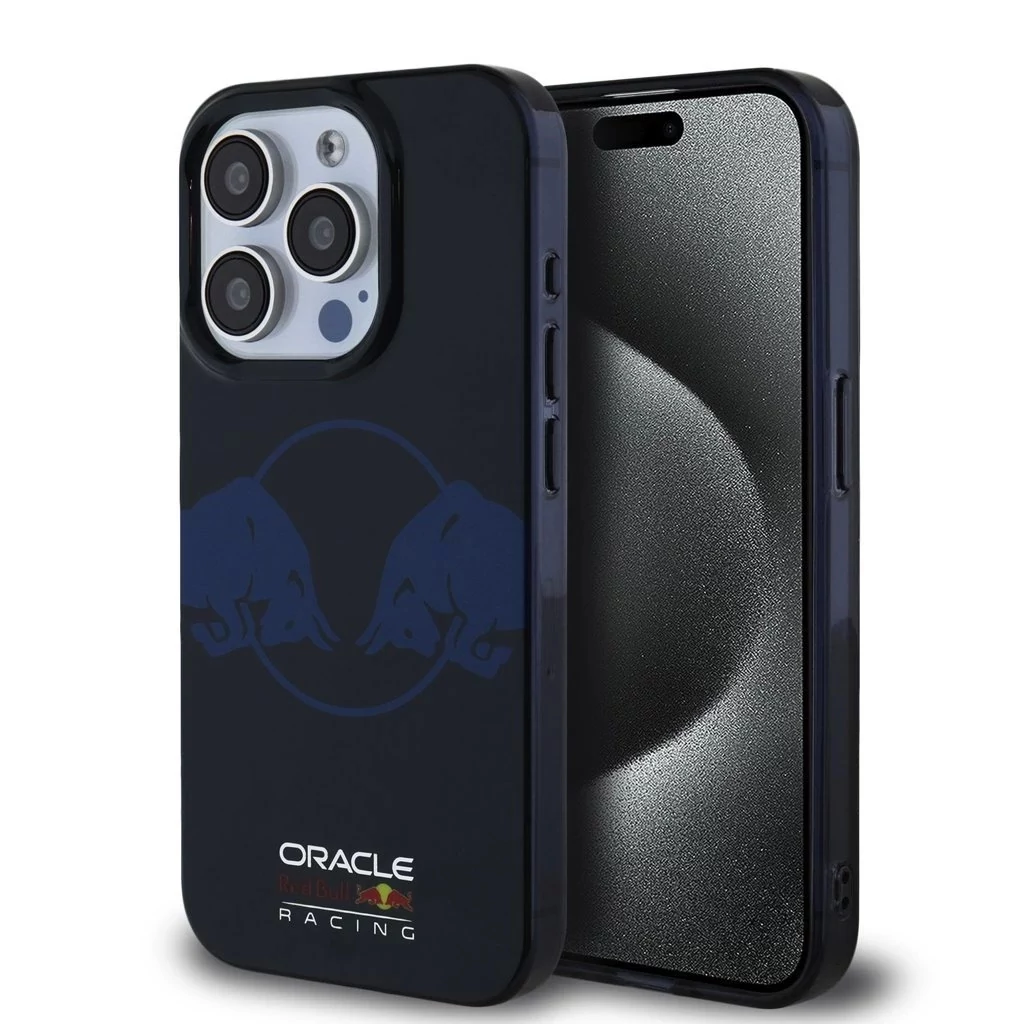 Red Bull PC/TPU Two Bulls Magsafe tok iPhone 15 Pro készülékhez tengerészkék