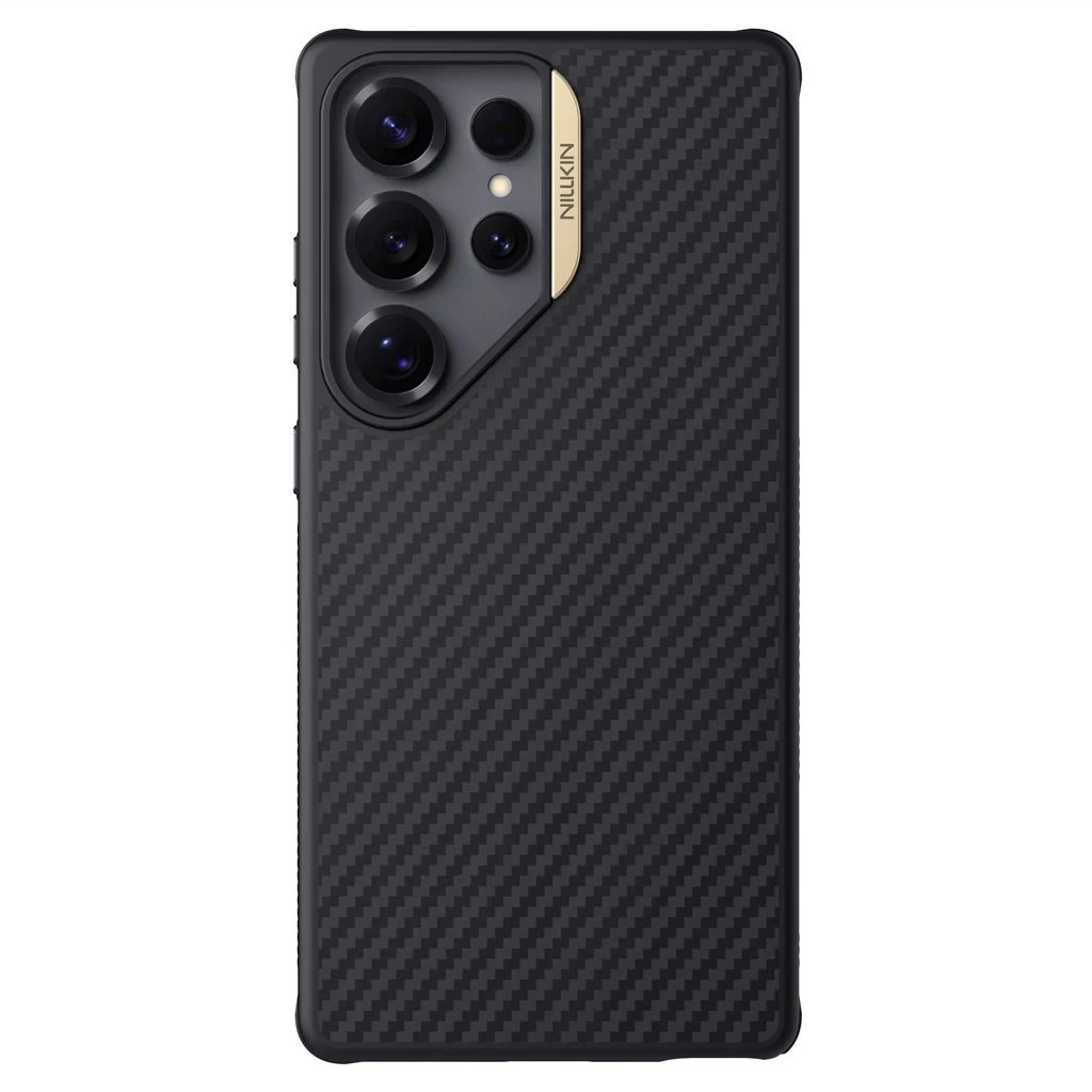 Nillkin Synthetic Fiber PRO Mágneses merev tok for Samsung Galaxy S25 Ultra készülékhez arany