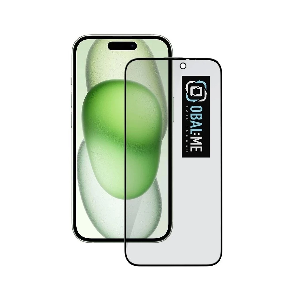 OBAL:ME Privacy 5D üveg kijelzővédő Apple iPhone 15/16 készülékhez fekete