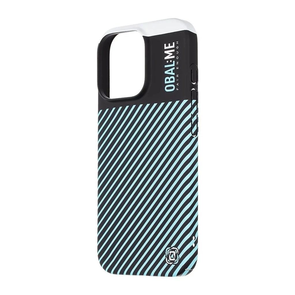 OBAL:ME Flossy Stripes tok Apple iPhone 16 Pro készülékhez fekete/égkék