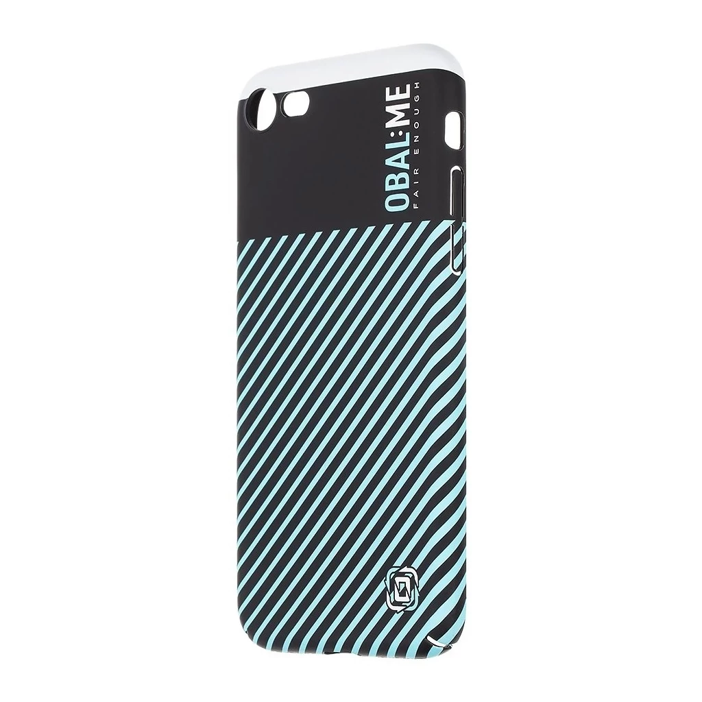 OBAL:ME Flossy Stripes tok Apple iPhone 7/8/SE2020/SE2022 készülékhez fekete/égkék