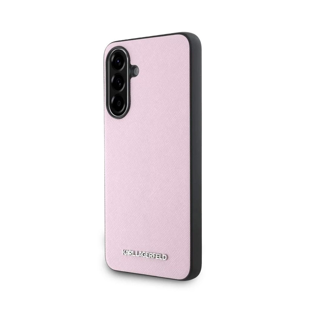 Karl Lagerfeld PU Saffiano Metal Logo Tok Samsung Galaxy A56 készülékhez rózsaszín