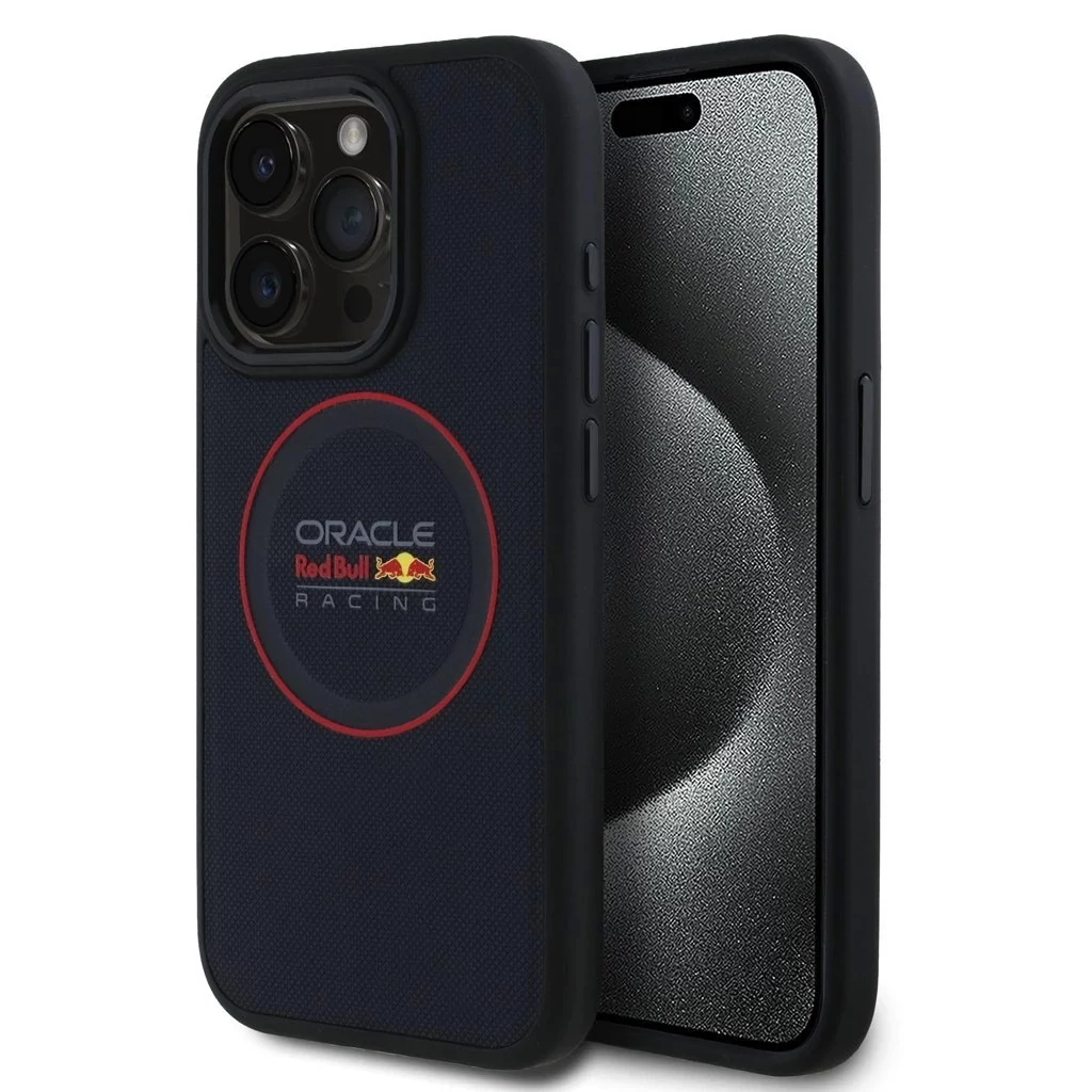 Red Bull PC/TPU Red Ring MagSafe tok iPhone 15 Pro készülékhez tengerészkék
