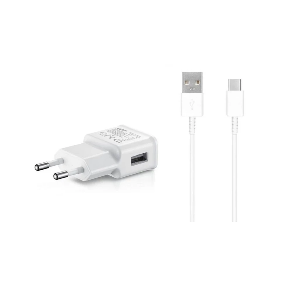 EP-TA200EWE + EP-DG970BWE Samsung 15W utazótöltő + USB-C adatkábel fehér - csomagolás nélküli gyártói