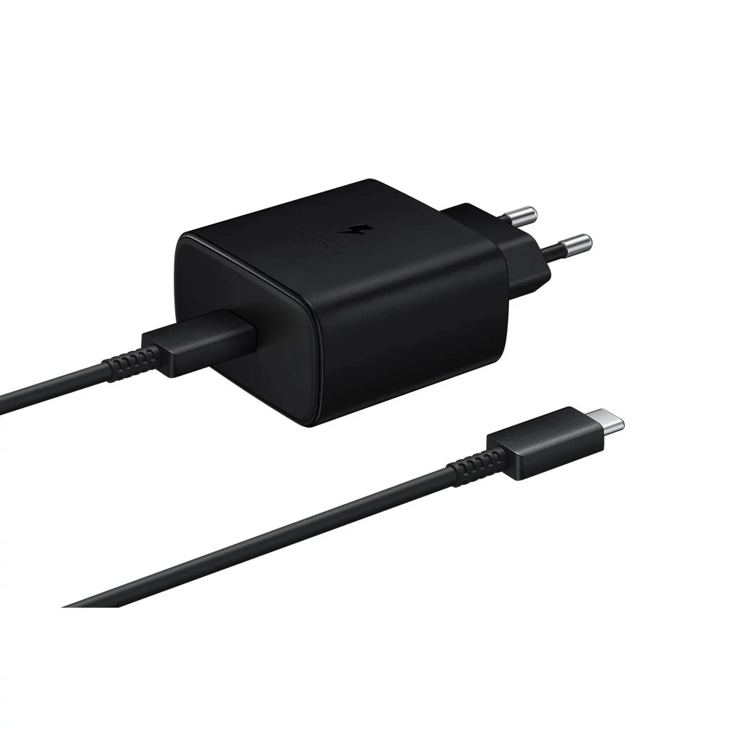 EP-TA845EBE + EP-DW767JBE Samsung 45W utazó töltő + USB-C/USB-C adatkábel fekete - csomagolás nélküli gyártói