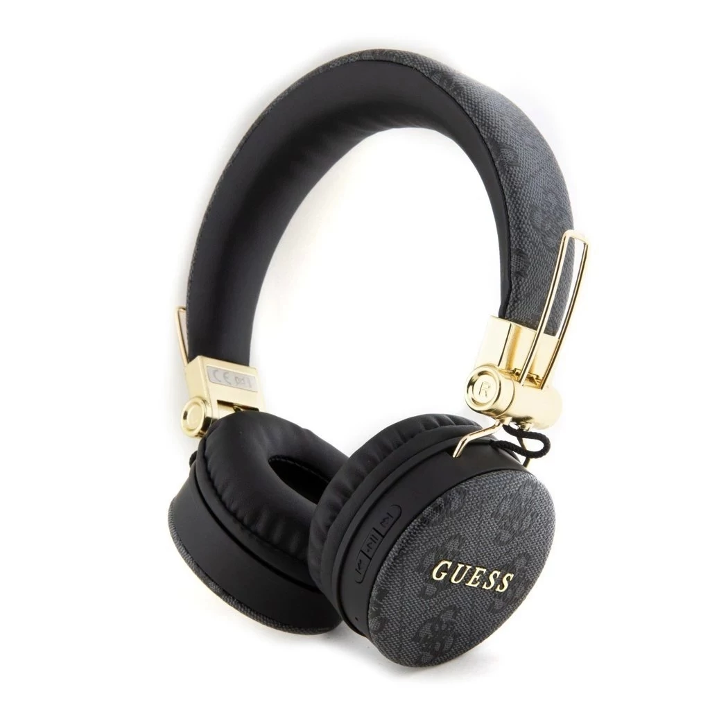 Guess PU Leather 4G Metal Logo Vezeték Nélküli Fejhallgató fekete