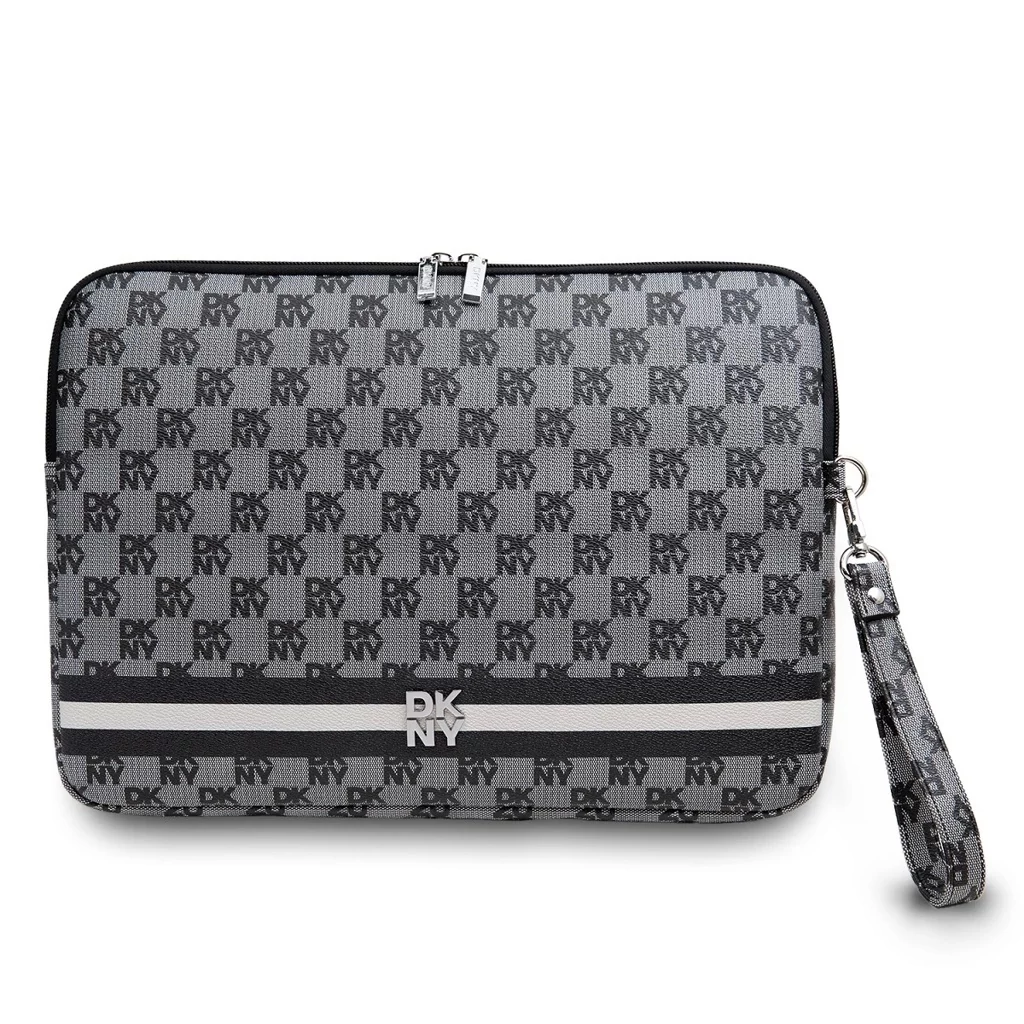 DKNY PU bőr Checkered Pattern and Stripe laptop tok 13/14