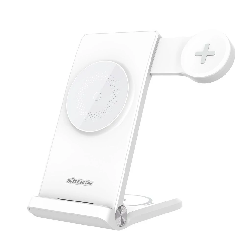 Nillkin PowerTrio 3in1 Wireless Töltő MagSafe Samsung Watch készülékhez fehér