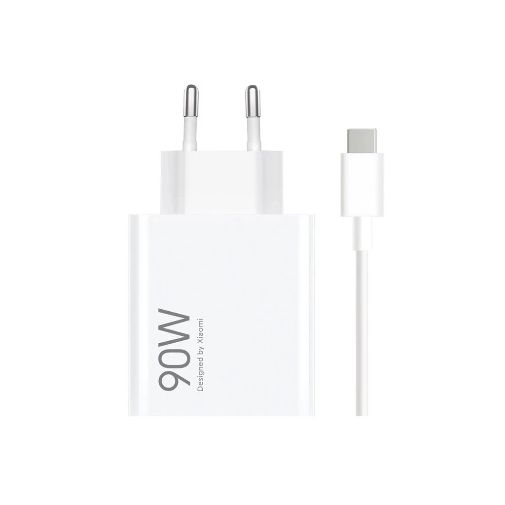 Xiaomi MDY-15-EK USB-A 90W utazótöltő + USB-C 6A adatkábel fehér