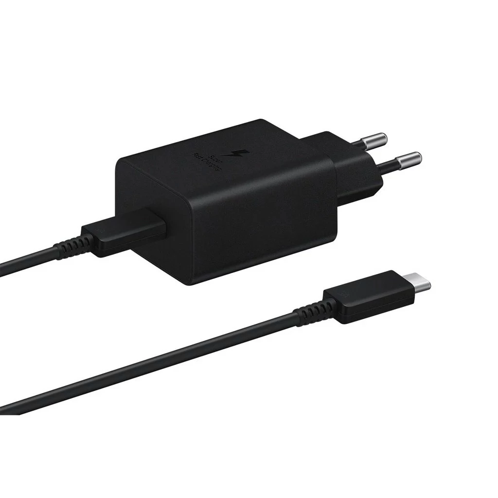 EP-T4510XBE Samsung 45W utazótöltő + USB-C adatkábel fekete
