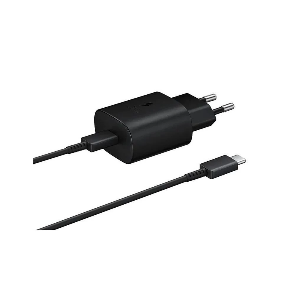EP-TA800EBE + EP-DG980BBE Samsung 25W utazó töltő + USB-C/USB-C adatkábel fekete (OOB Bulk)
