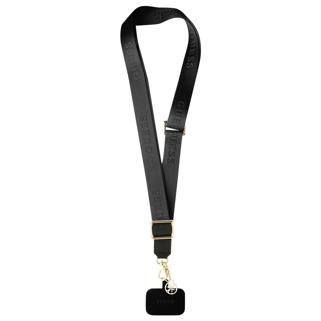 Guess vállpánt Nylon 4G Charm fekete