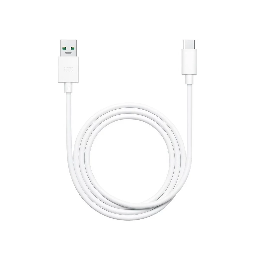 DL129 Realme USB-C Adatkábel Gyors Töltés 65W 1m Fehér - csomagolás nélküli gyári