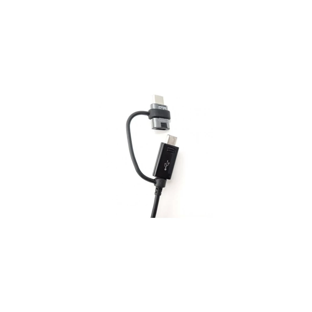 EP-DG950DBE Samsung Combo microUSB adatkábel USB-C Reductionnal 1.4m fekete - csomagolás nélküli gyári