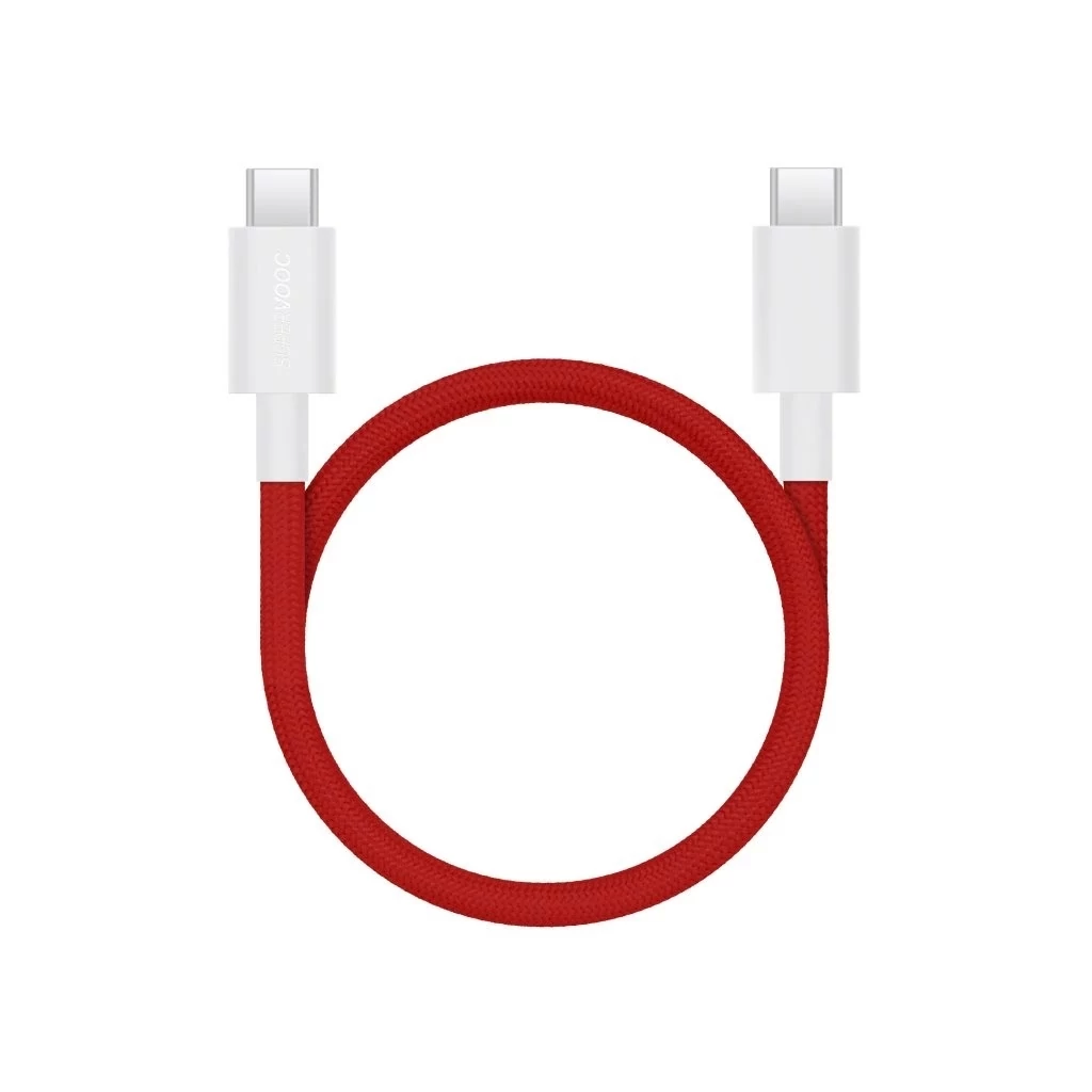 OnePlus SUPERVOOC Charge USB-C/USB-C adatátviteli mágneses kábel 10A 1.2m piros