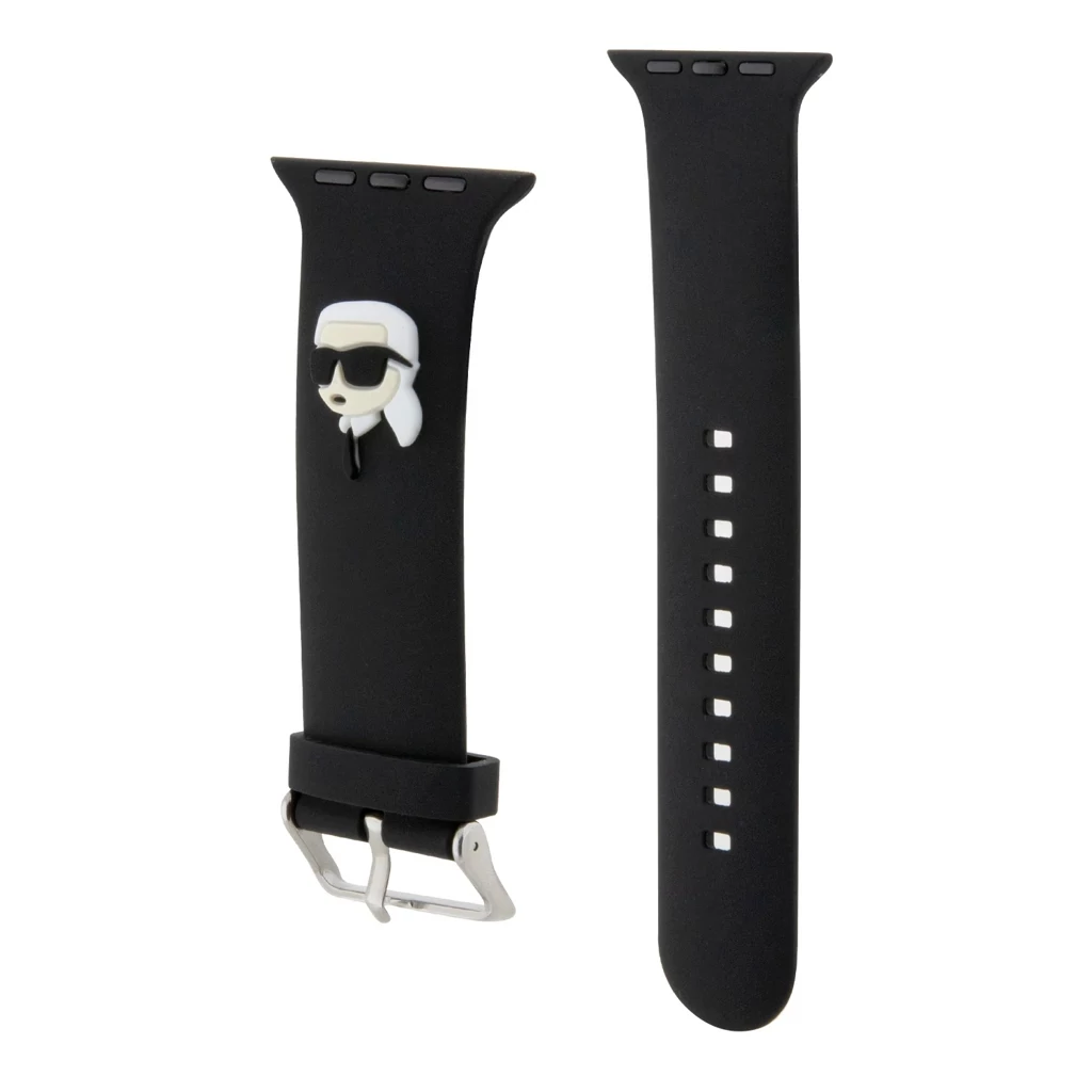 Karl Lagerfeld Karl Head NFT szíj Apple Watch készülékhez 42/44/45/46/49 fekete (sérült csomagolás)