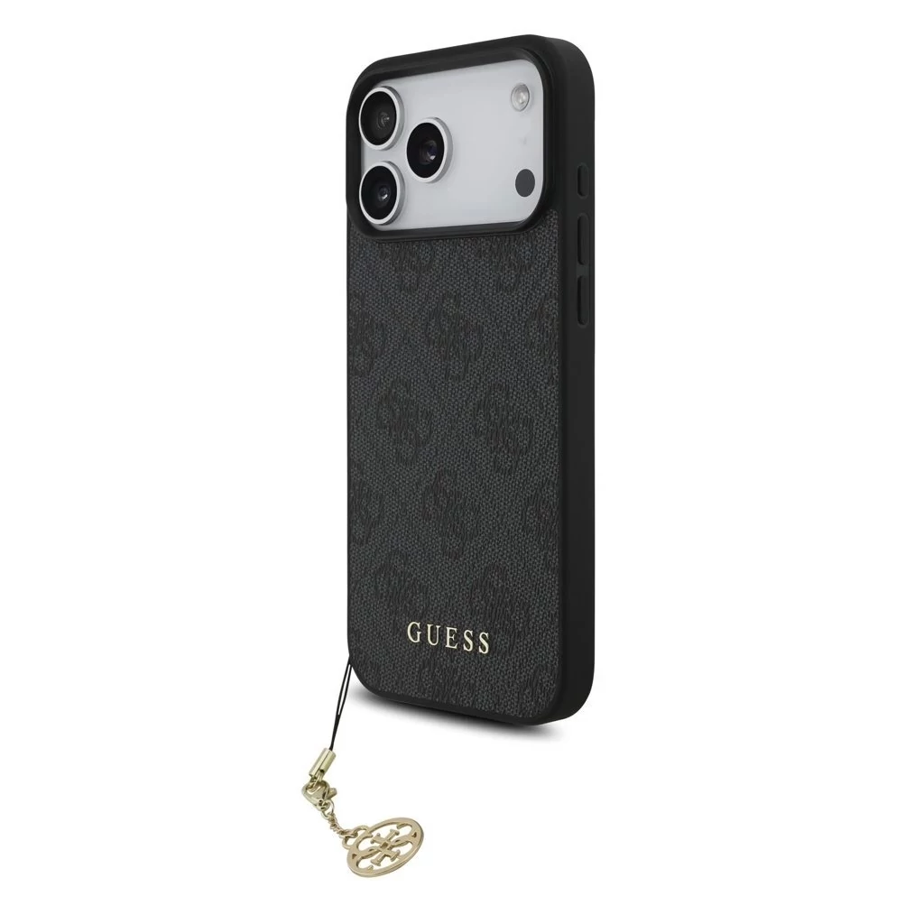 Guess 4G Charm tok iPhone 17 Pro Max készülékhez Tone on Tone szürke