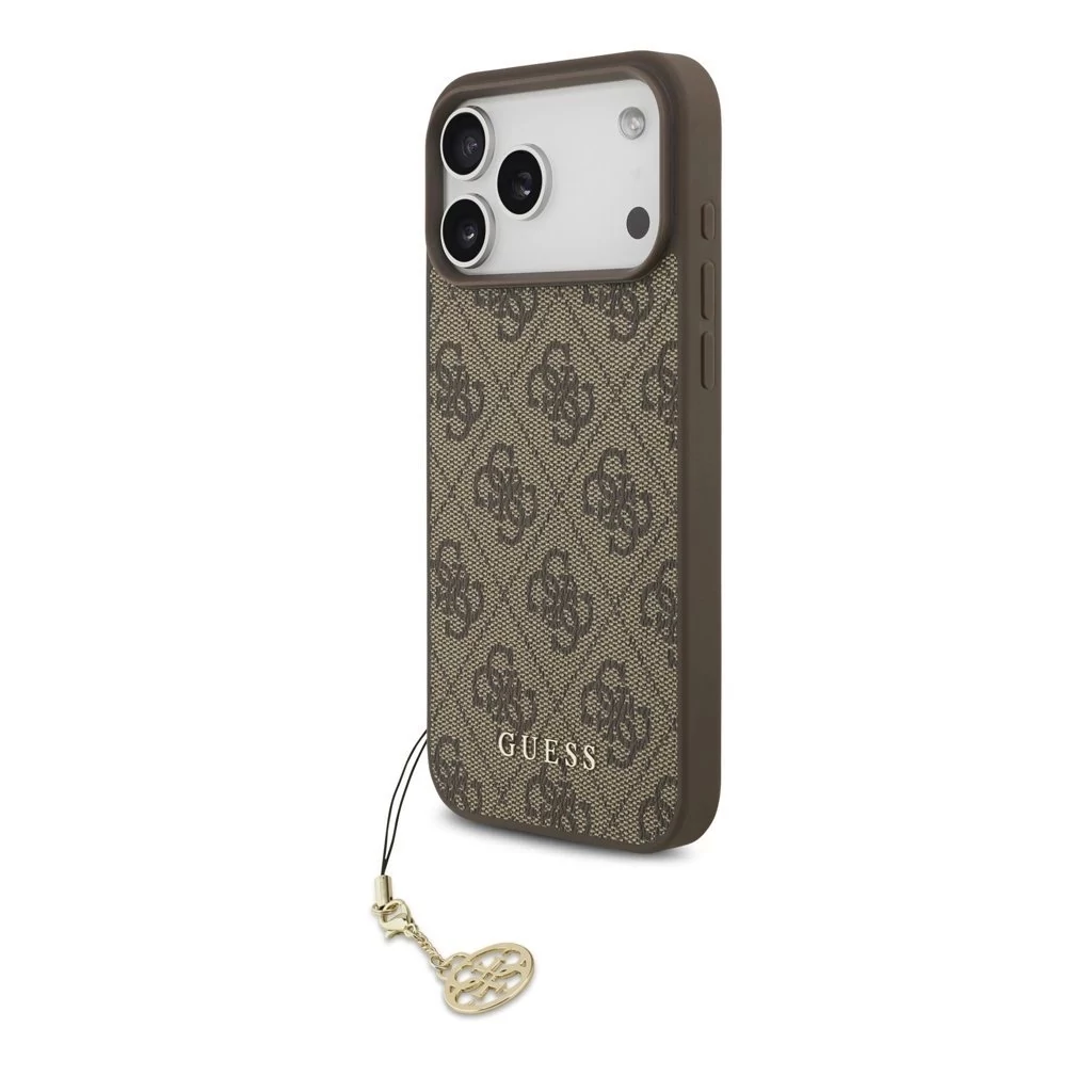 Guess 4G Charm tok iPhone 17 Pro Max készülékhez Tone on Tone barna