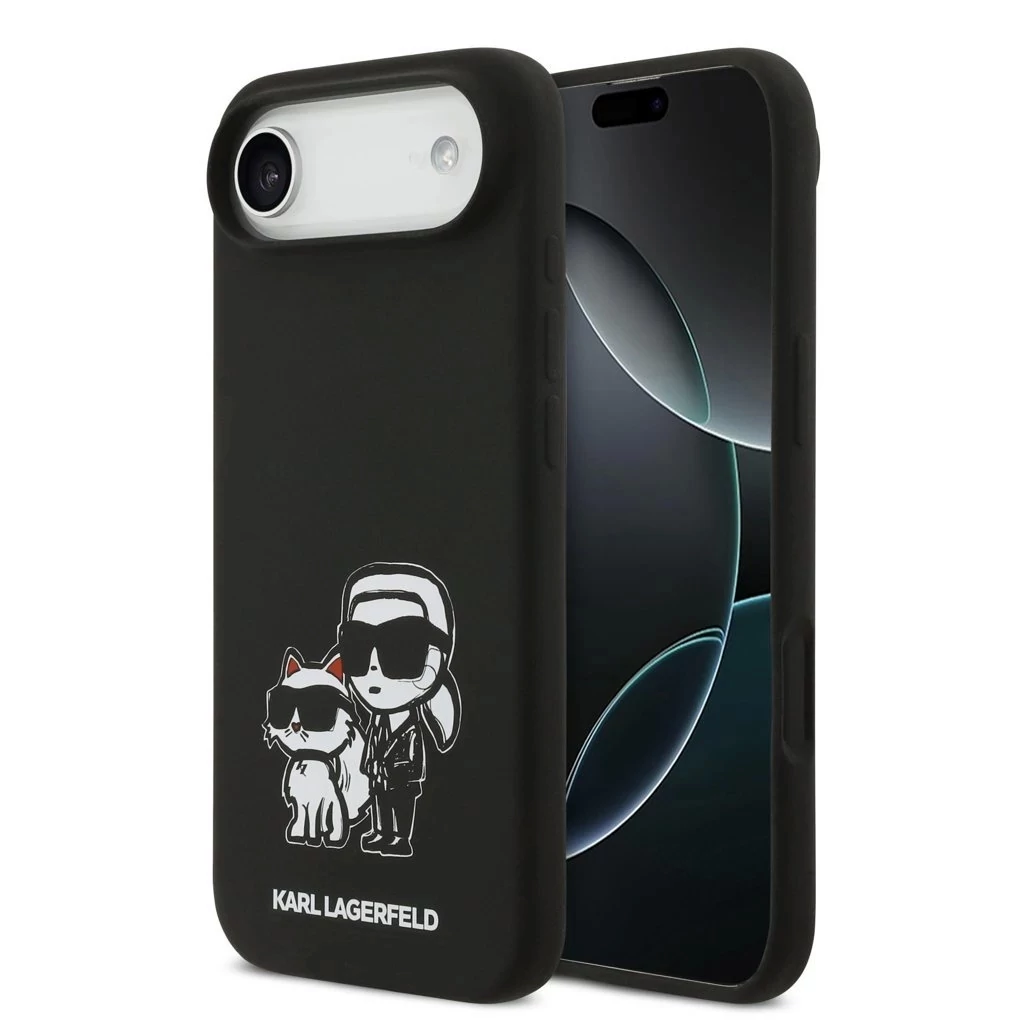 Karl Lagerfeld Liquid Silicone K&CH Sketch MagSafe tok iPhone 17 Air készülékhez fekete