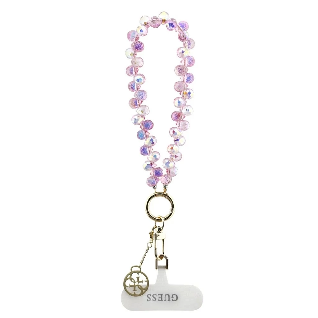 Guess Univerzális Csuklópánt Crystals 4G Charm rózsaszín