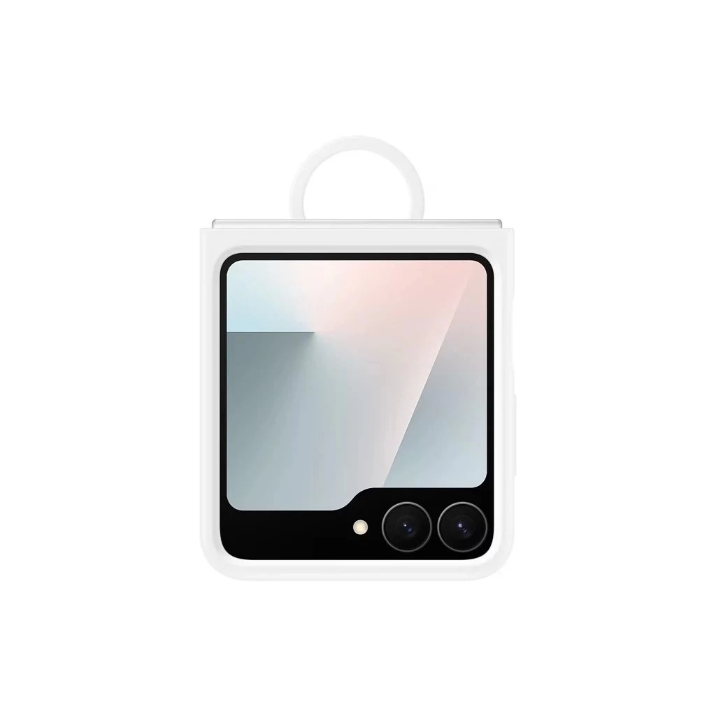 EF-PF741TWE Samsung szilikon tok gyűrűvel Galaxy Z Flip 6/7 FE készülékhez fehér