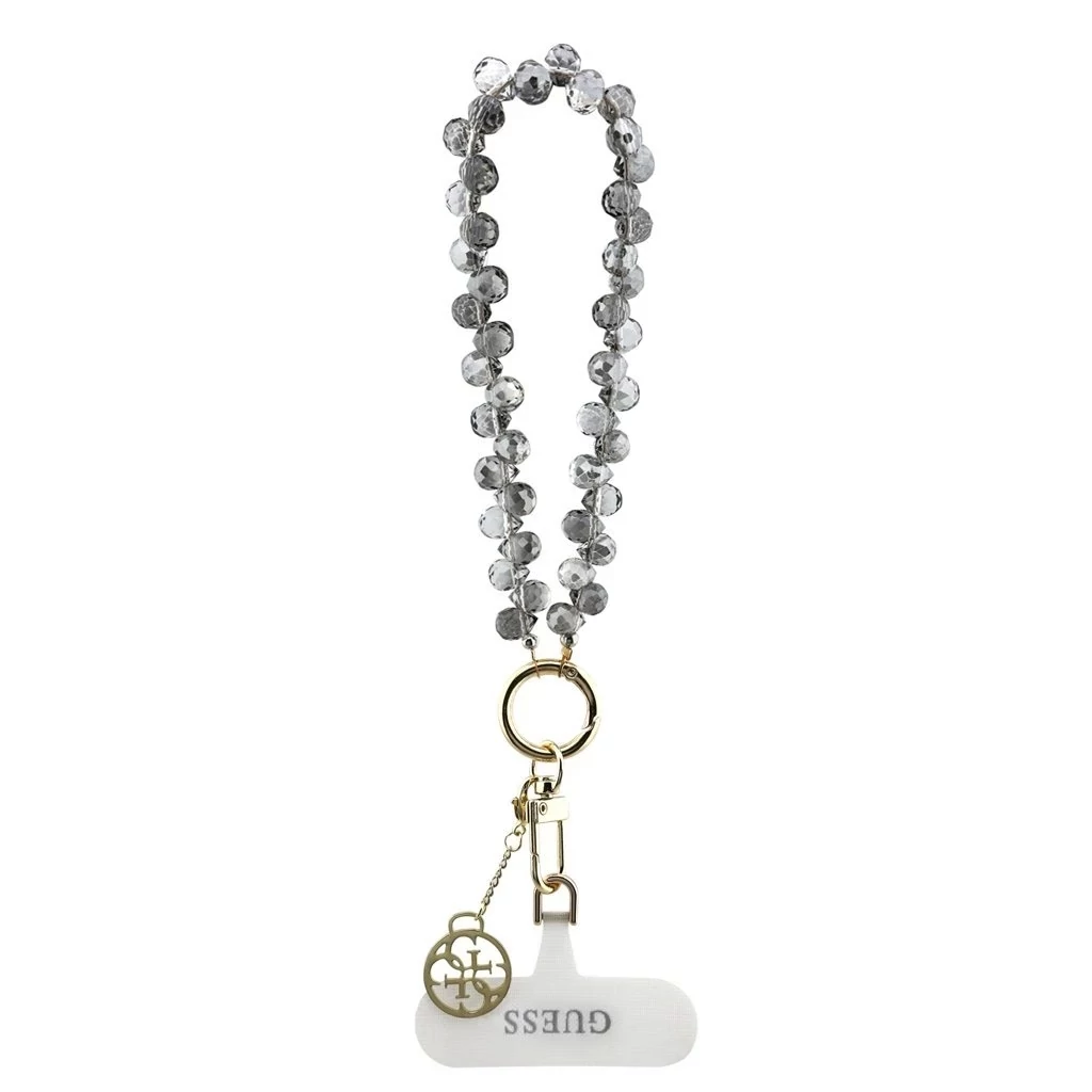Guess Univerzális csuklópánt Crystals 4G Charm fekete