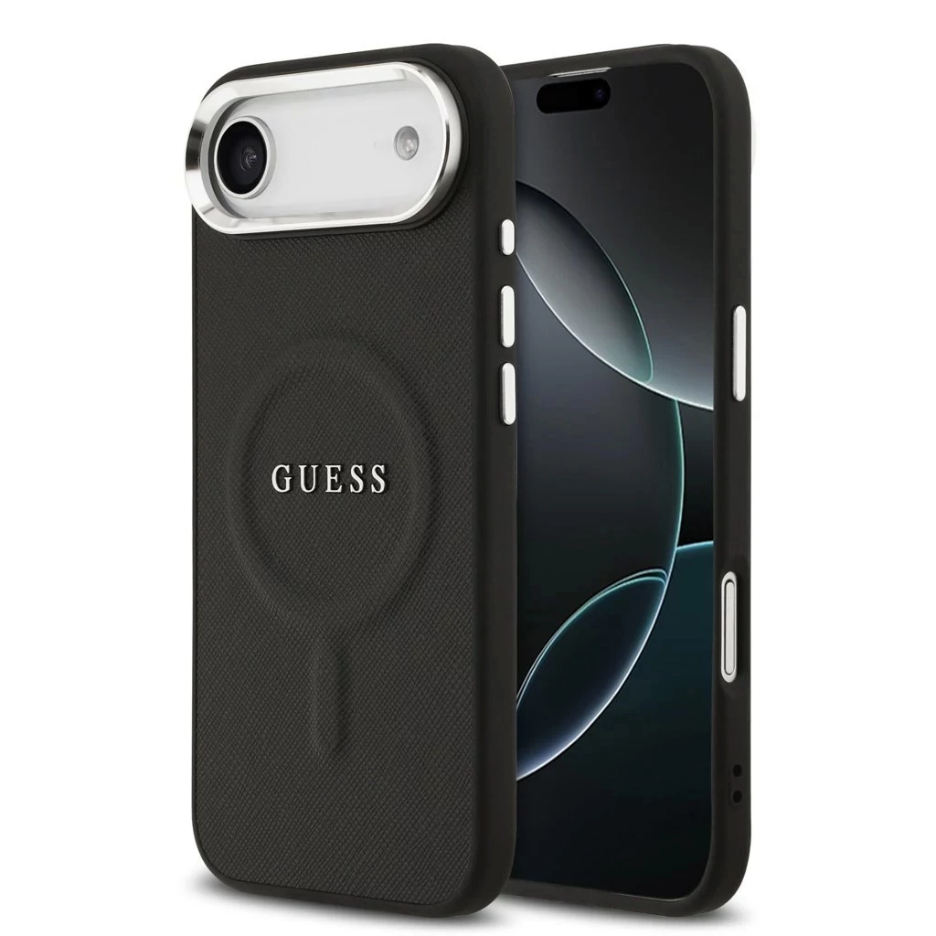 Guess PU Saffiano MagSafe tok iPhone 17 Air készülékhez fekete