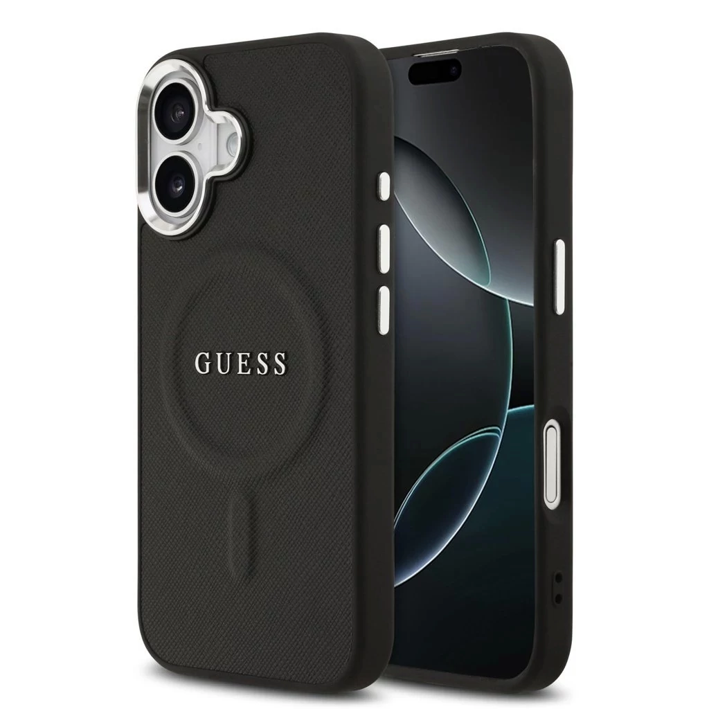 Guess PU Saffiano MagSafe tok iPhone 17 készülékhez fekete