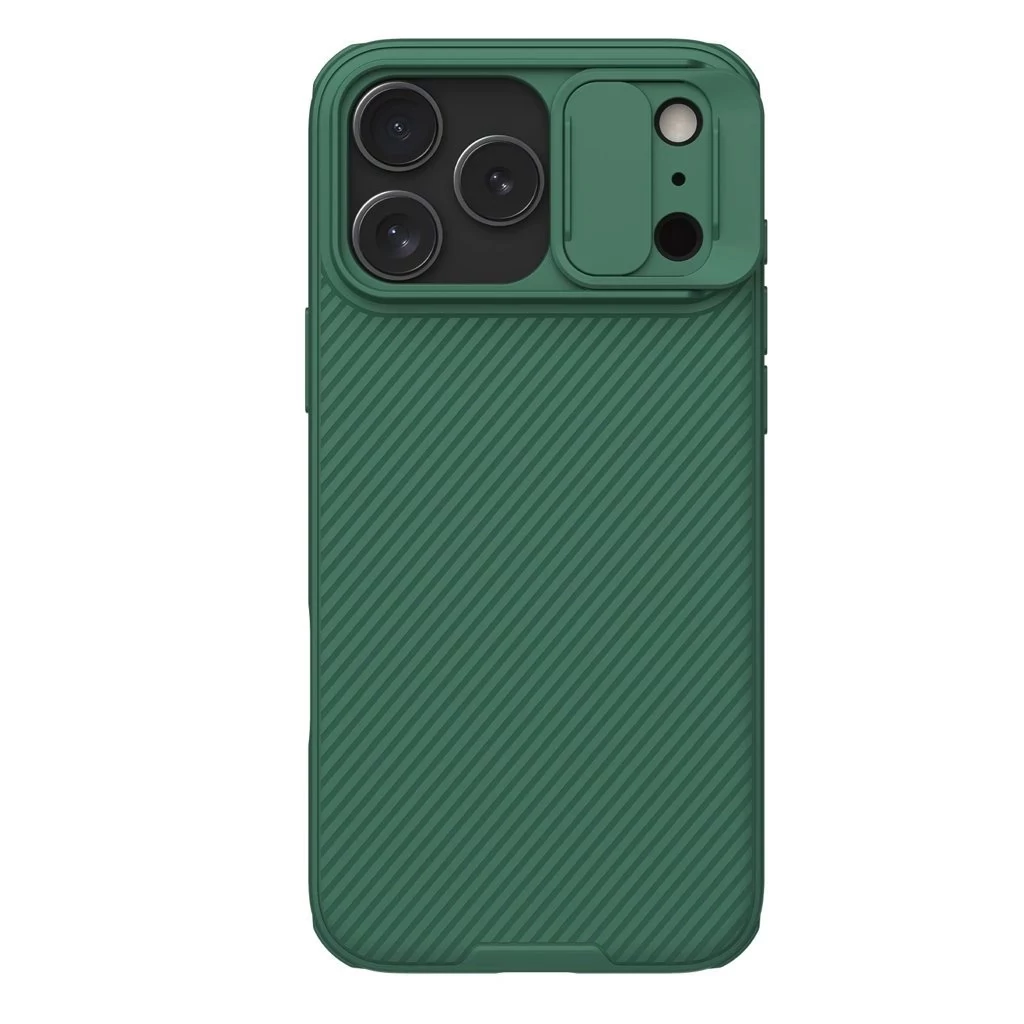 Nillkin CamShield PRO tok, Apple iPhone 17 Pro Max készülékhez, sötét zöld