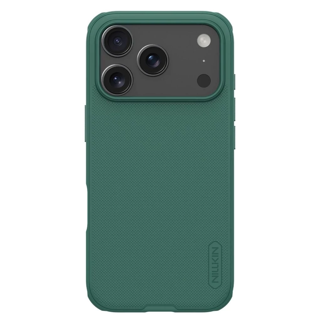 Nillkin Super Frosted PRO tok for Apple iPhone 17 Pro Max készülékhez sötét zöld